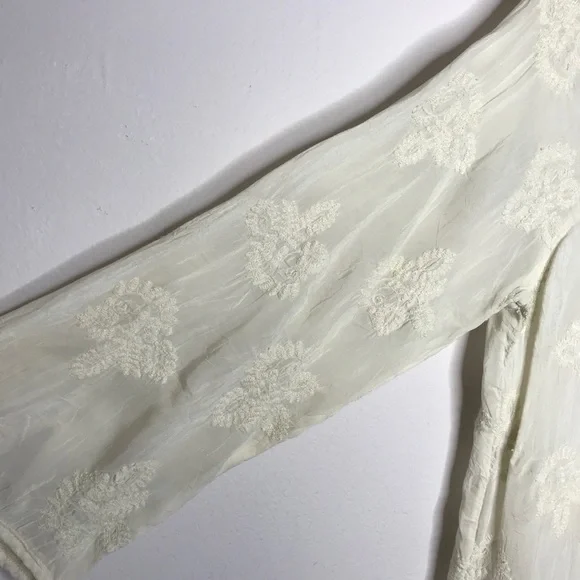 Johnny Was rayon embroidered crochet tunic - Picture 12 of 16